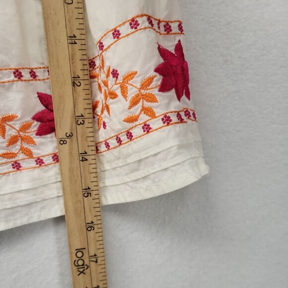 Calypso Girl's Skirt White XL 14/16 Youth Cotton Lined Mini Flare Boho - Picture 8 of 16